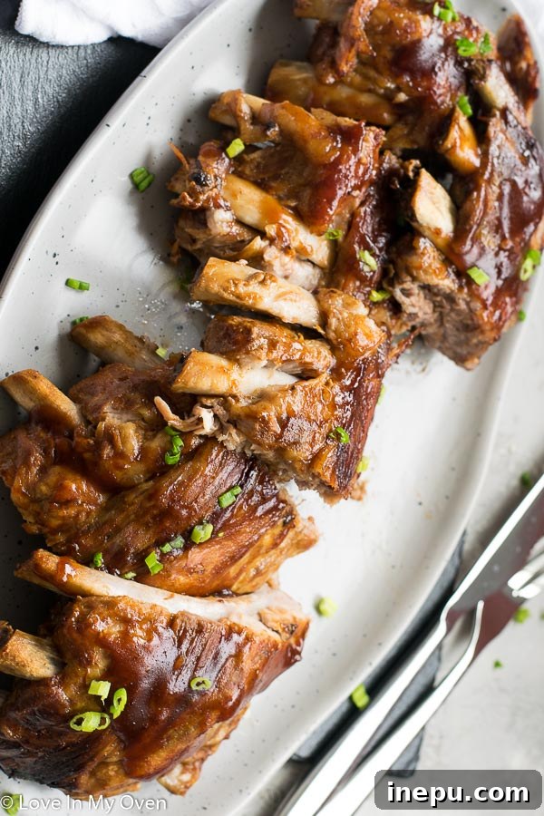 Melt-in-Your-Mouth Slow Cooker Ribs 7 Plate of the best slow cooker ribs with sides
