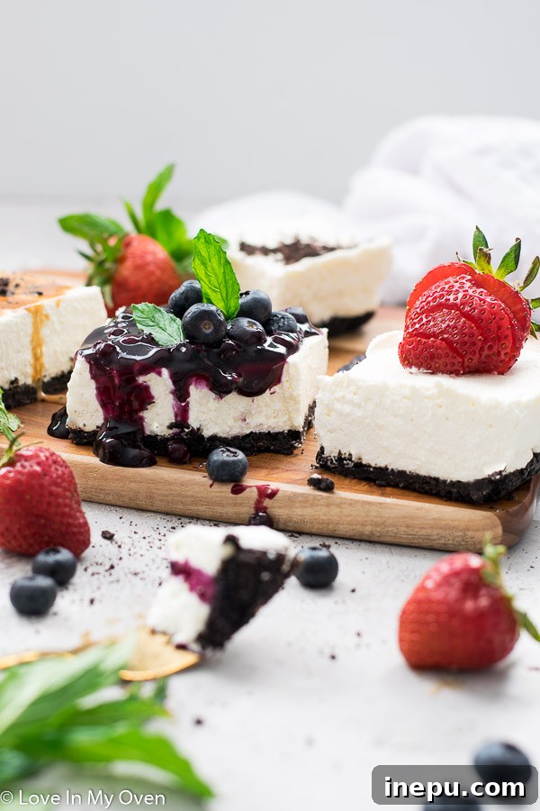 Collage of various no-bake desserts from collaborating bloggers