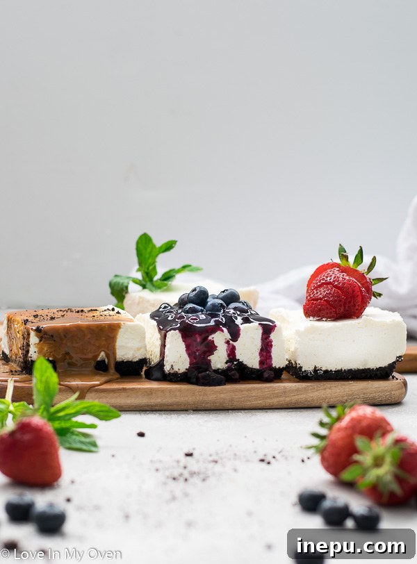 No-Bake Blueberry Cheesecake Bars