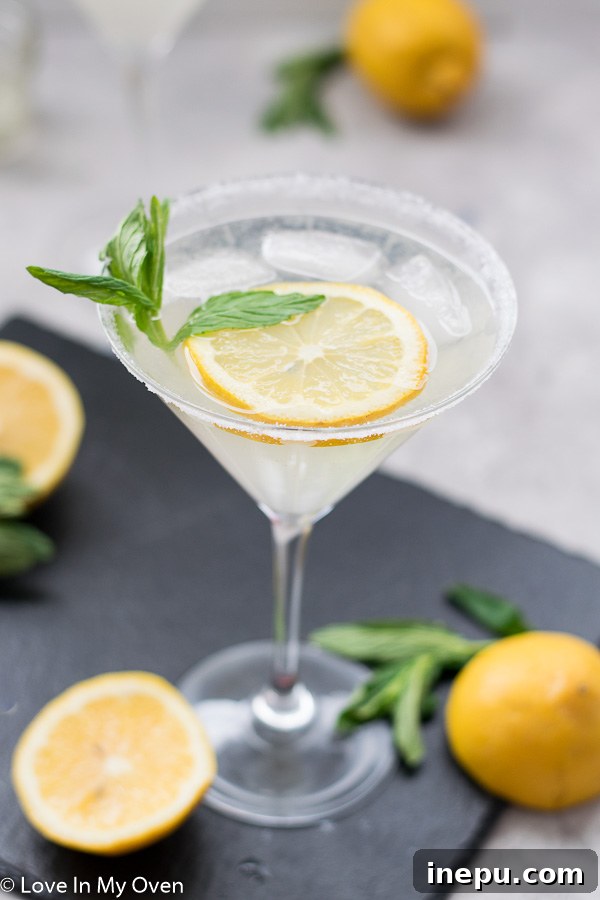 Lemon Vodka Cocktail: A light and refreshing drink for summer.