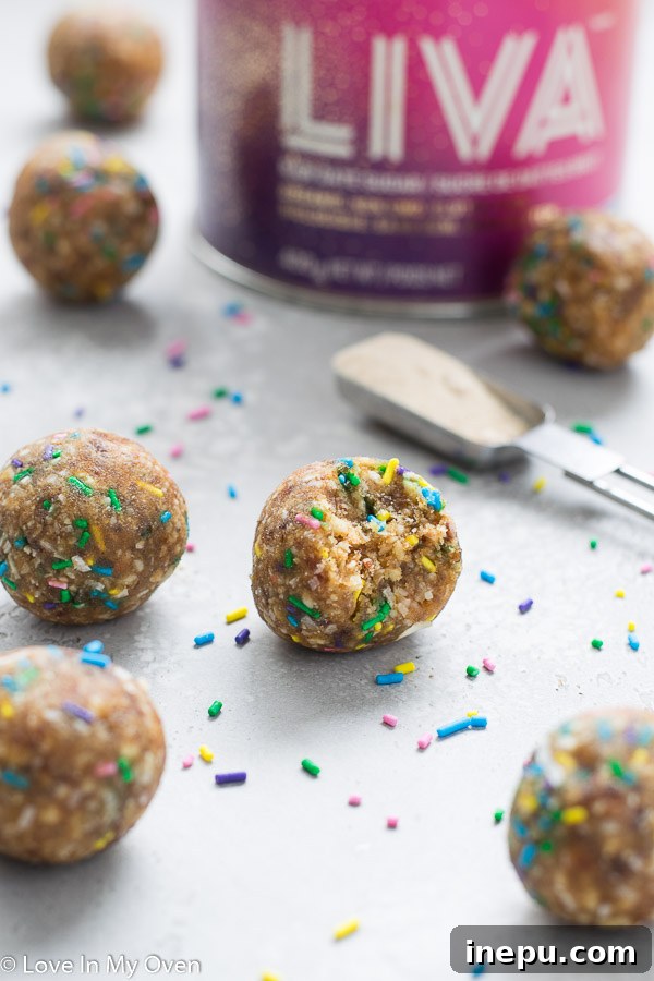 Thursday's Top 10 Insights 3 Wally proudly displaying no-bake birthday cake snack balls made with LIVA date sugar.