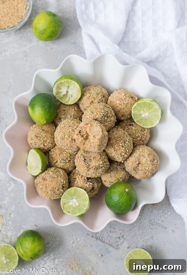 Zesty Key Lime Cheesecake Treats 2 Healthy Key Lime Cheesecake Bites - delicious and easy no-bake dessert