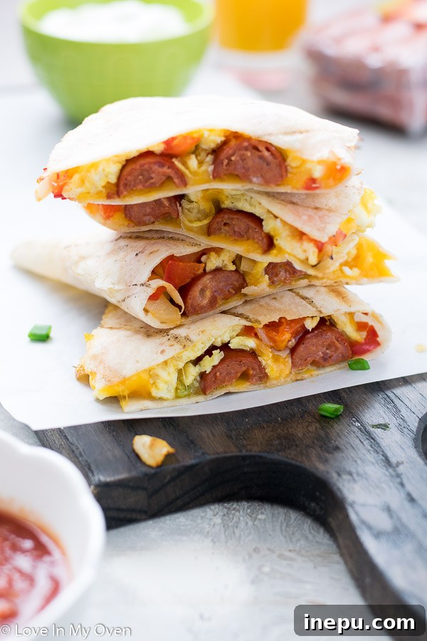 grilled breakfast quesadillas