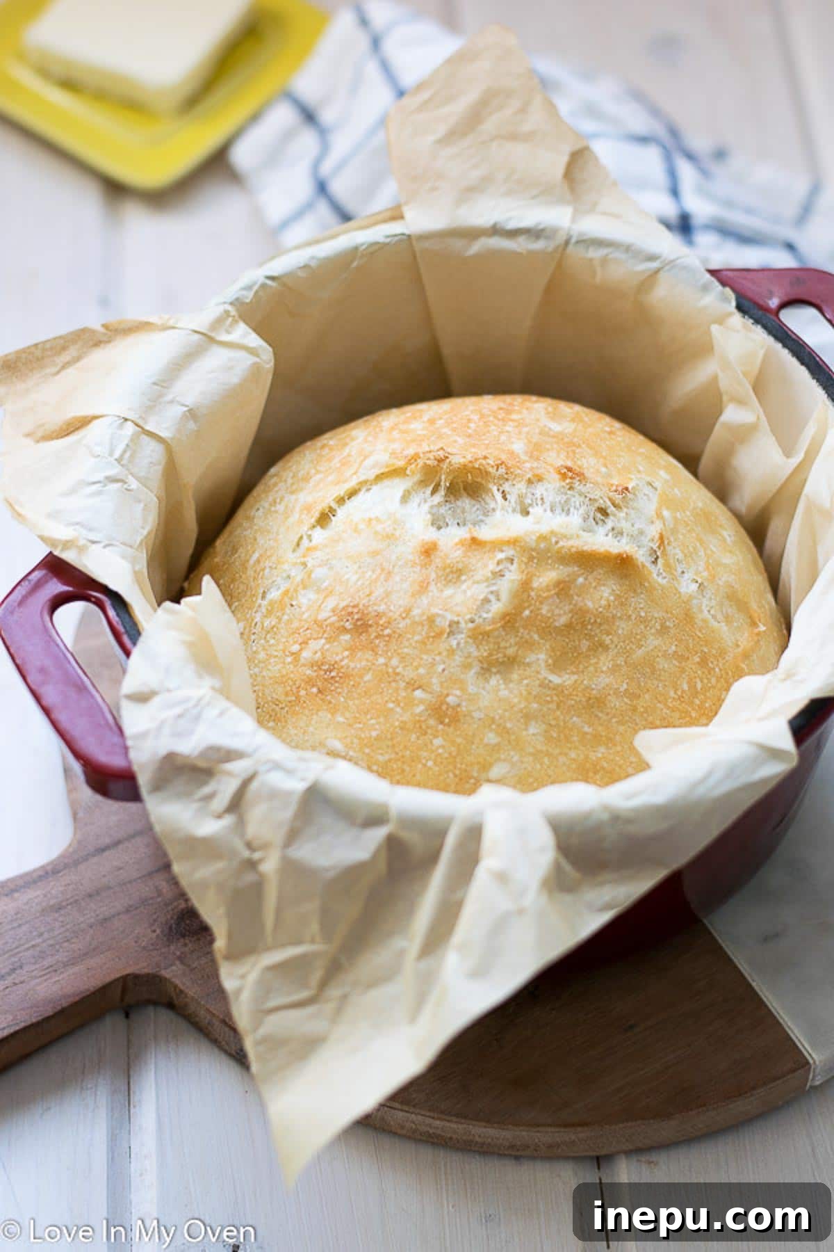 Effortless 3-Ingredient Bread 7 Slice of 3 ingredient no knead bread