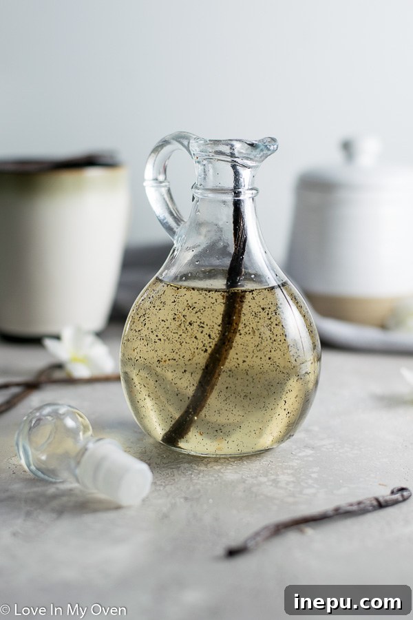 Velvet Vanilla Syrup 2 Homemade Vanilla Bean Syrup - perfect for lattes and coffee