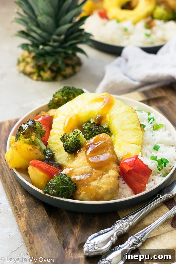 Close-up of Teriyaki Glazed Fish and Vegetables
