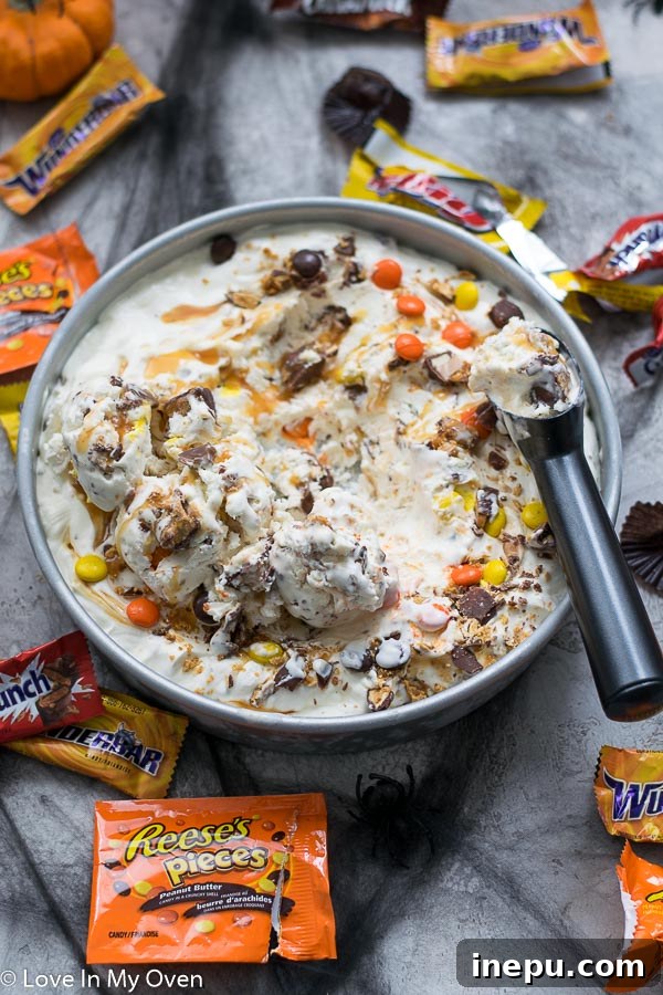 Spooky Scoops 7 Close-up of creamy Halloween ice cream