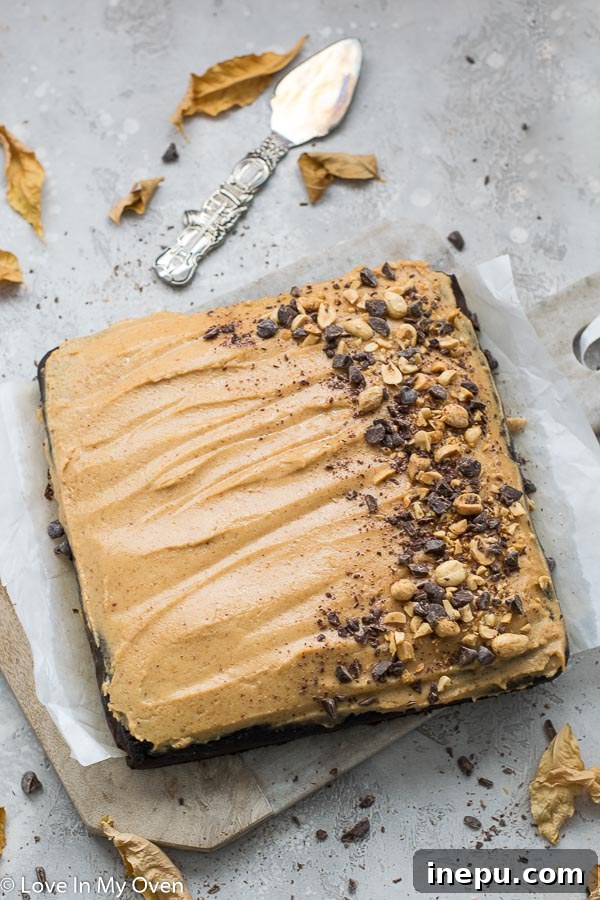 Wholesome Chocolate Peanut Butter Sheet Cake 2 Healthier Chocolate Peanut Butter Sheet Cake with Low Calorie Frosting