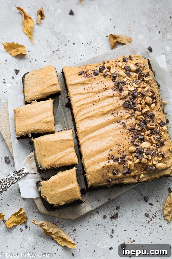 Wholesome Chocolate Peanut Butter Sheet Cake 7 Sliced Healthier Chocolate Peanut Butter Sheet Cake