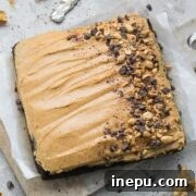 healthier chocolate and peanut butter sheet ckae