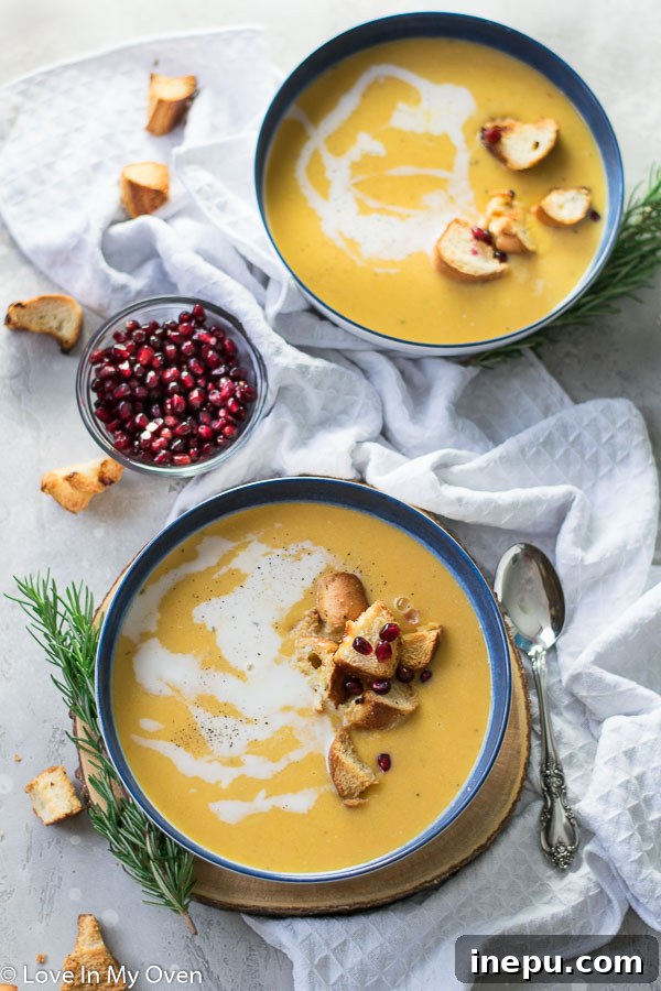 Butternut Squash Soup with Garnish