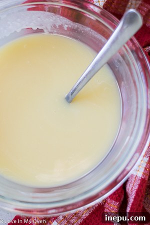 Whipped Peppermint White Chocolate Bliss 5 Stirring white chocolate ganache until smooth