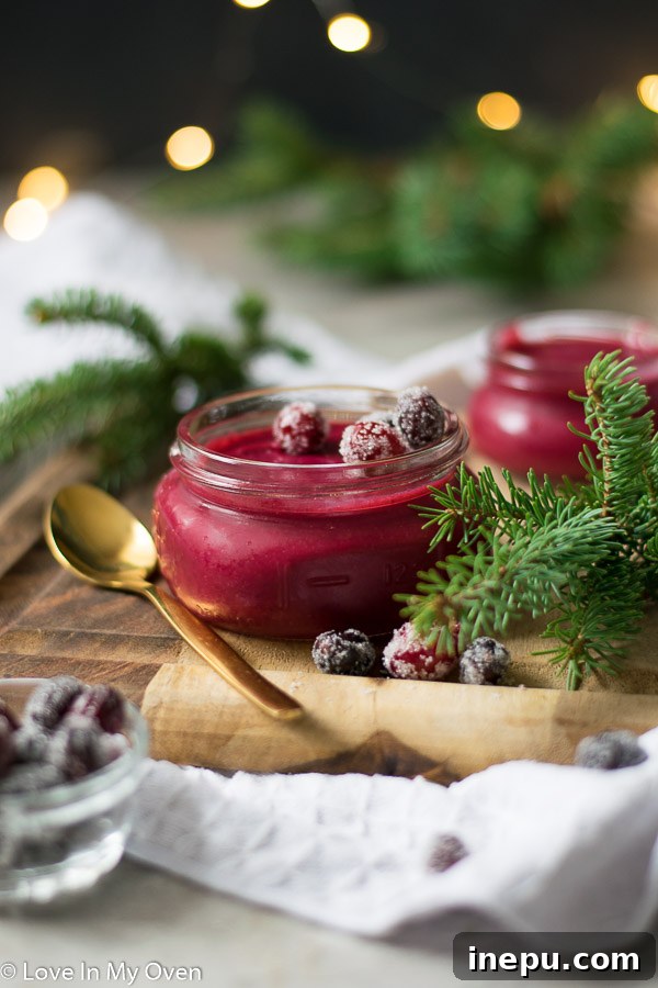 Homemade Cranberry Curd in a jar, ready to be served or stored.