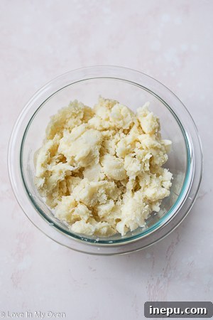 Pillowy Homemade Cauliflower Gnocchi 5 Finely minced cauliflower for gnocchi dough