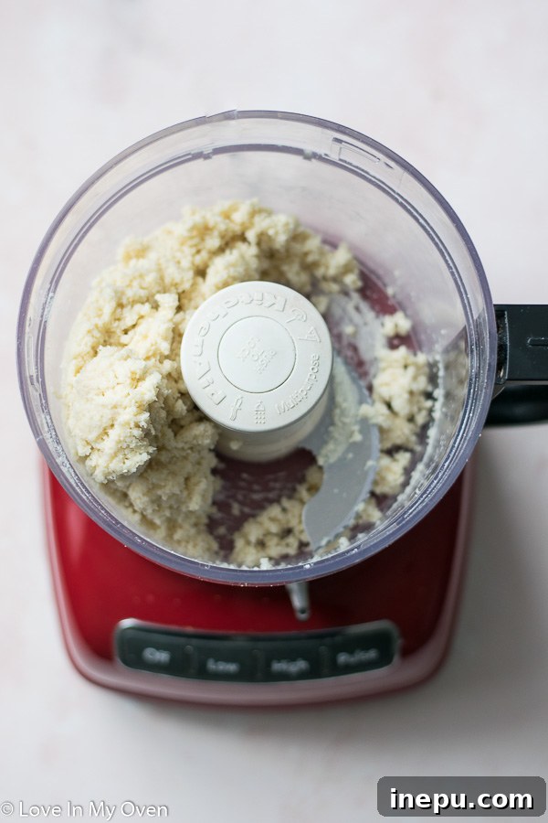 Pillowy Homemade Cauliflower Gnocchi 6 Cauliflower gnocchi dough in food processor