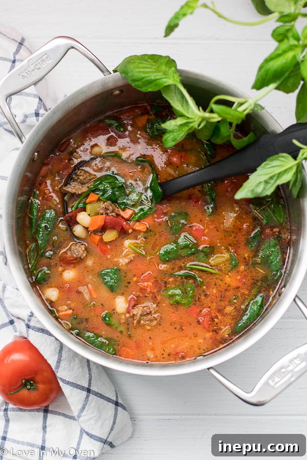 Hearty Sausage Gnocchi Soup perfect for cold weather