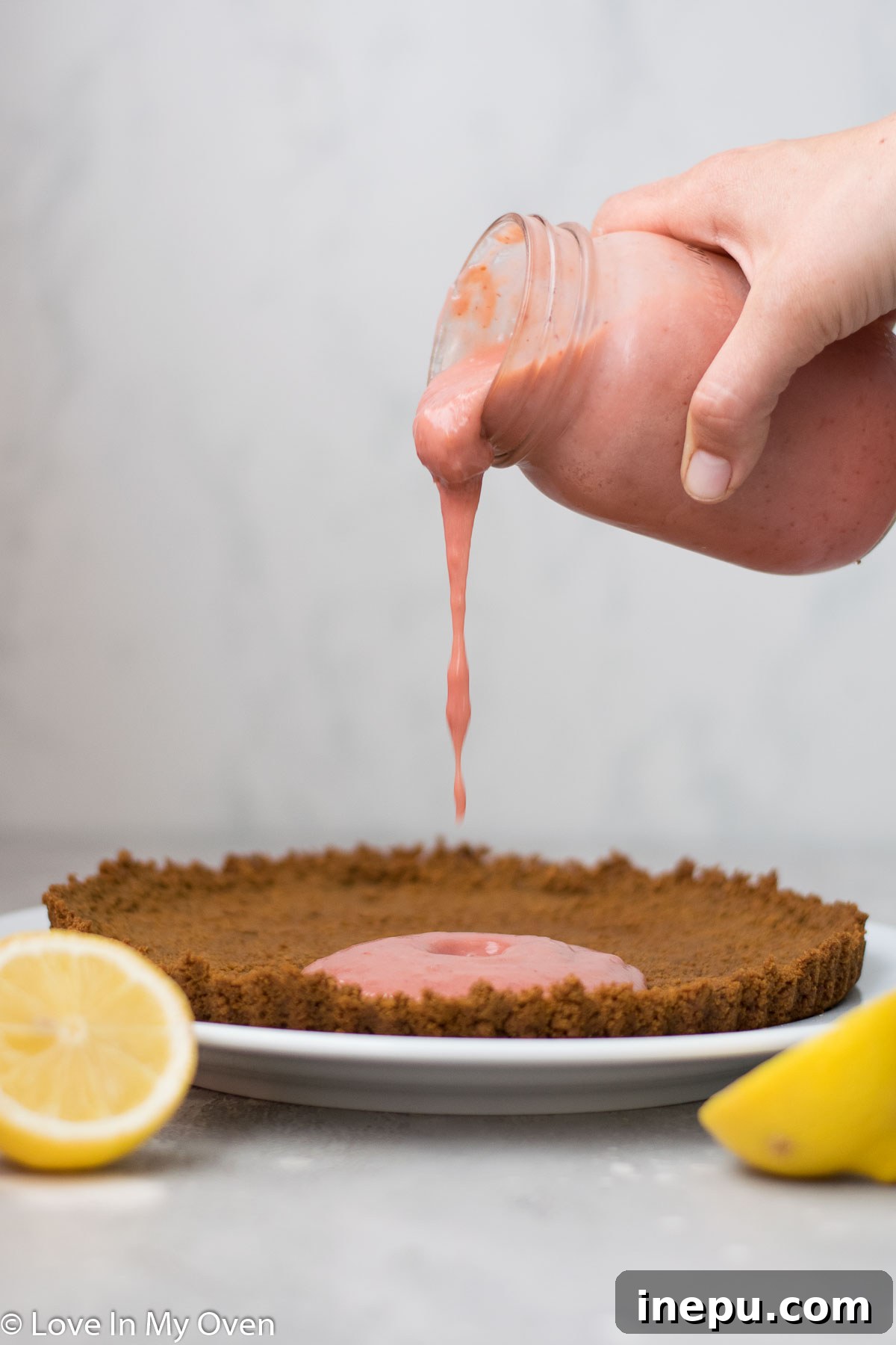 Freshly Baked Gingersnap Crust Cooling in a Tart Pan