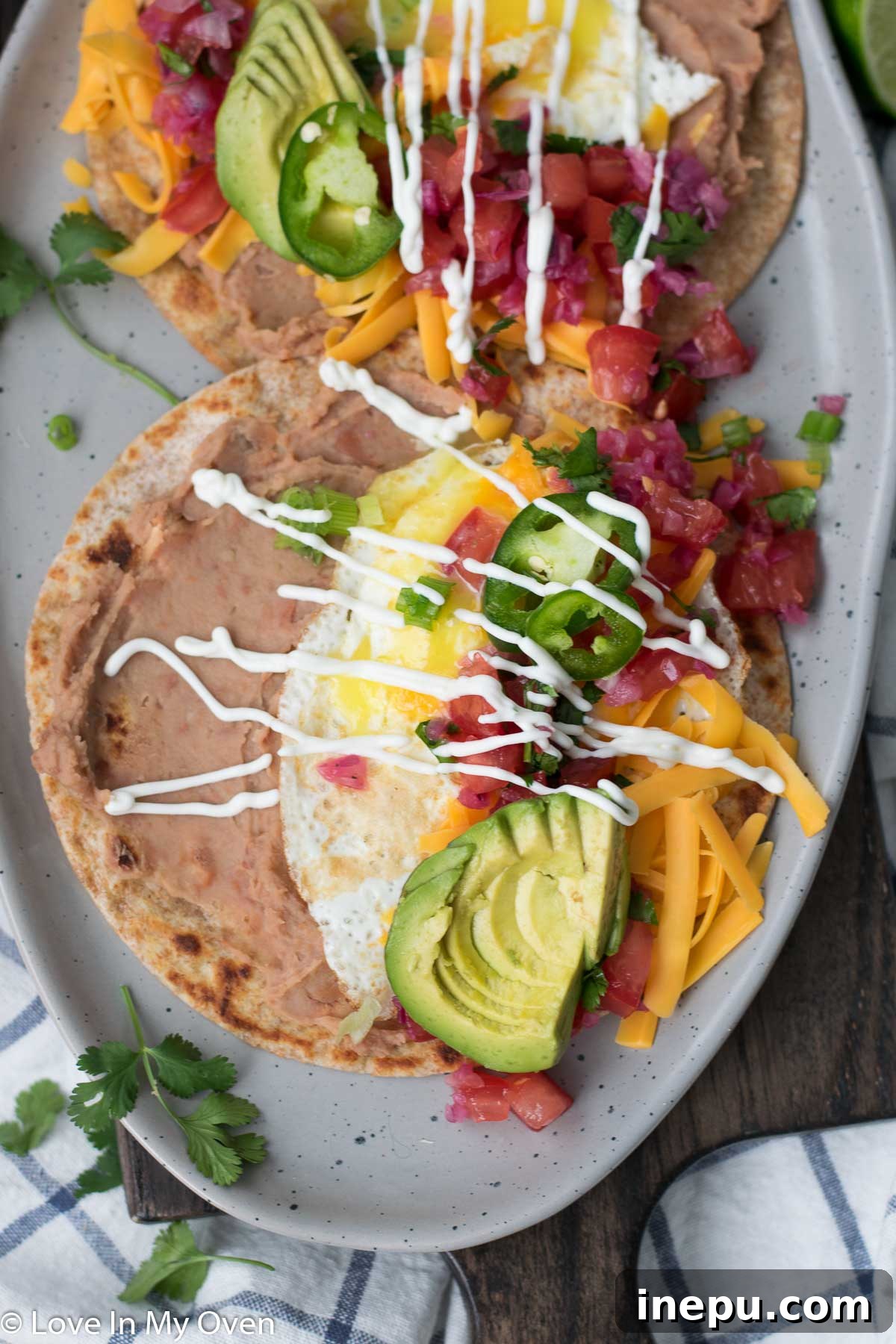No-Fuss Huevos Rancheros 7 Two plates of easy huevos rancheros ready to be served
