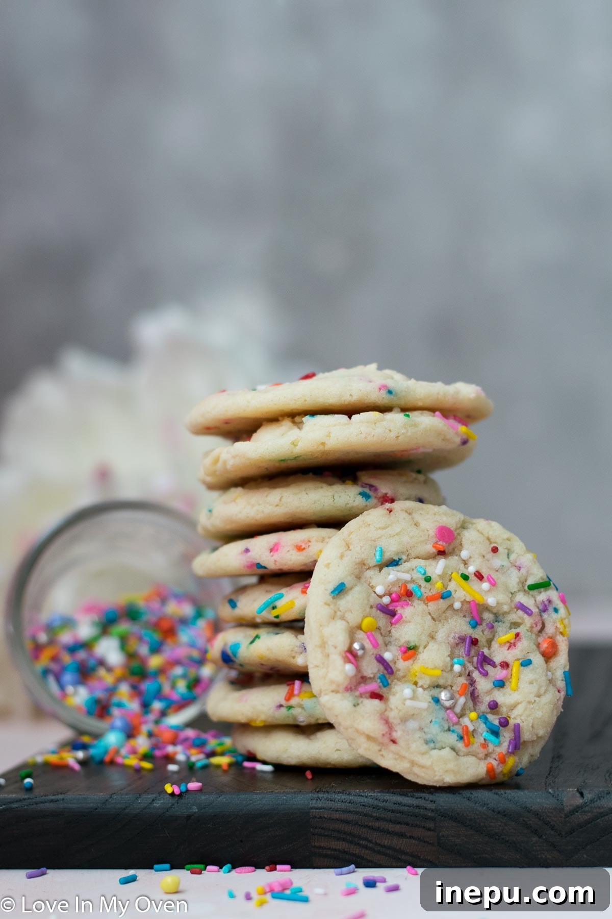 Whimsical Sprinkled Sugar Cookies 9 A final close-up of a single sprinkle sugar cookie, highlighting its perfect shape and texture.