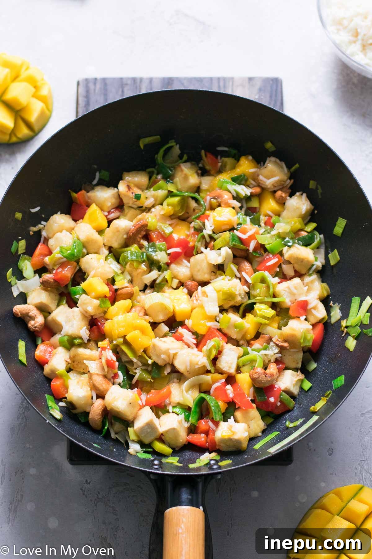 mango tofu stir fry