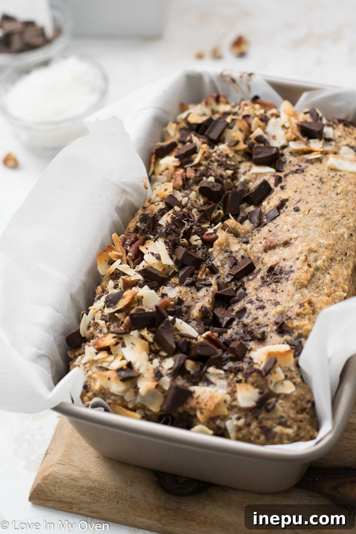 chocolate coconut banana bread