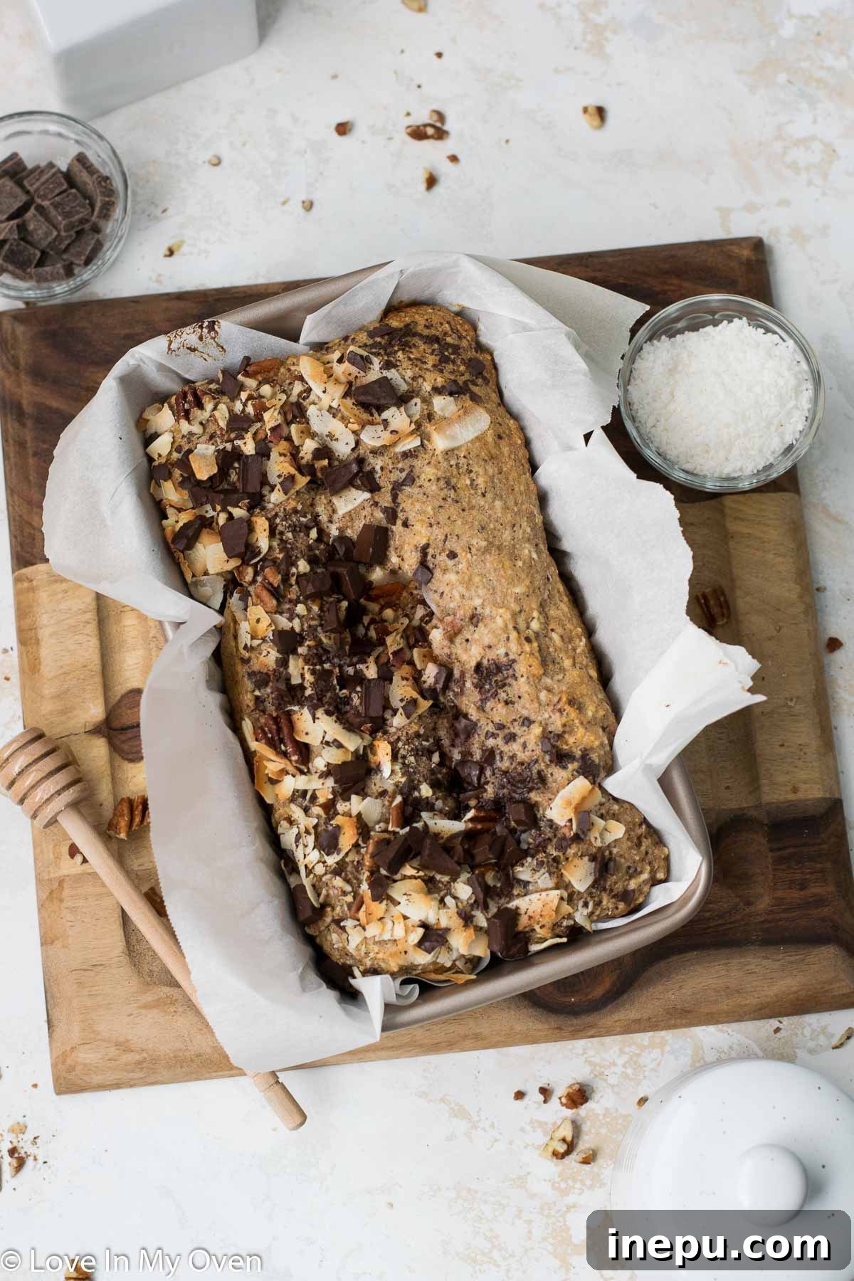 chocolate coconut banana bread