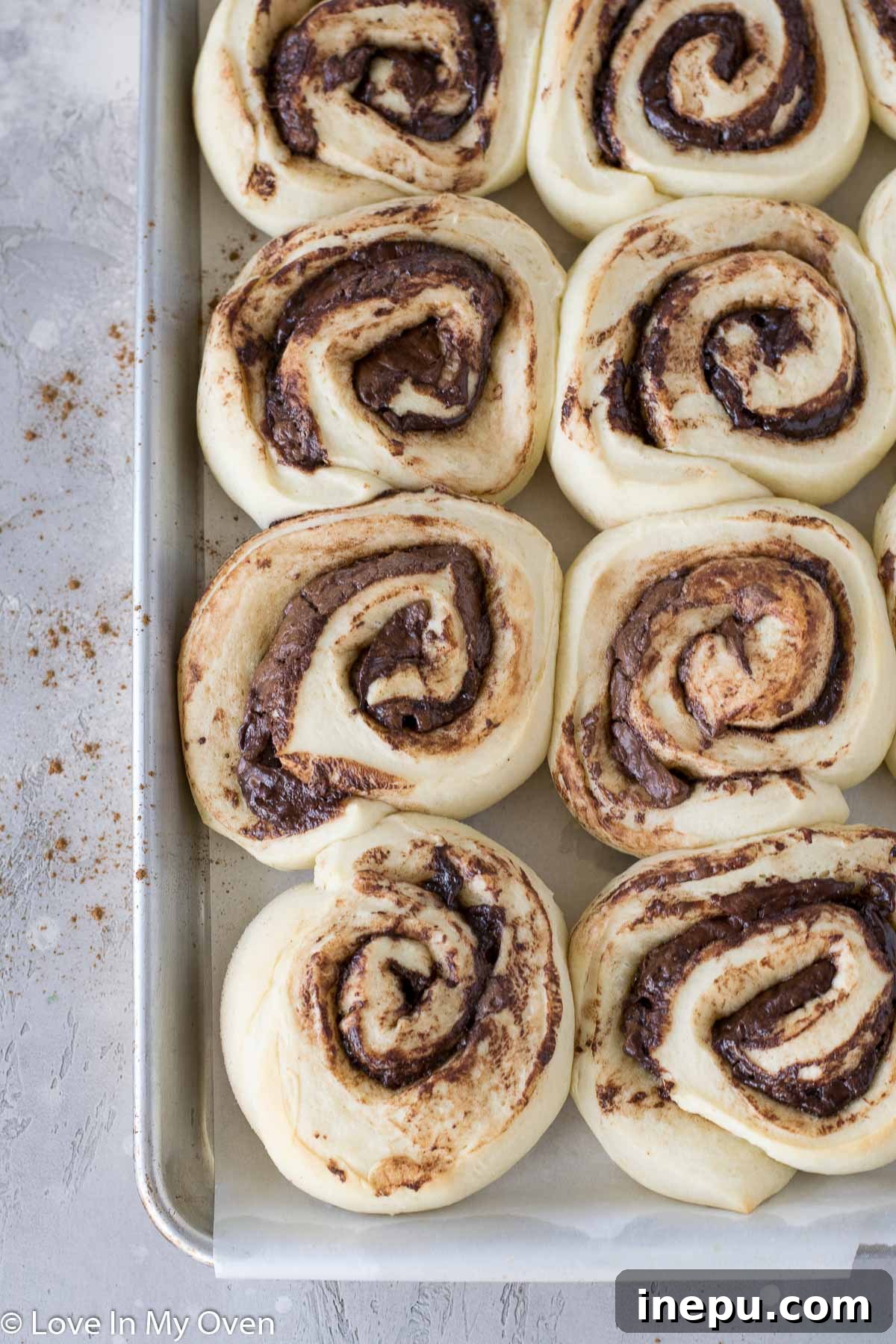 Irresistible Nutella Swirl Rolls 11 freshly baked nutella cinnamon rolls