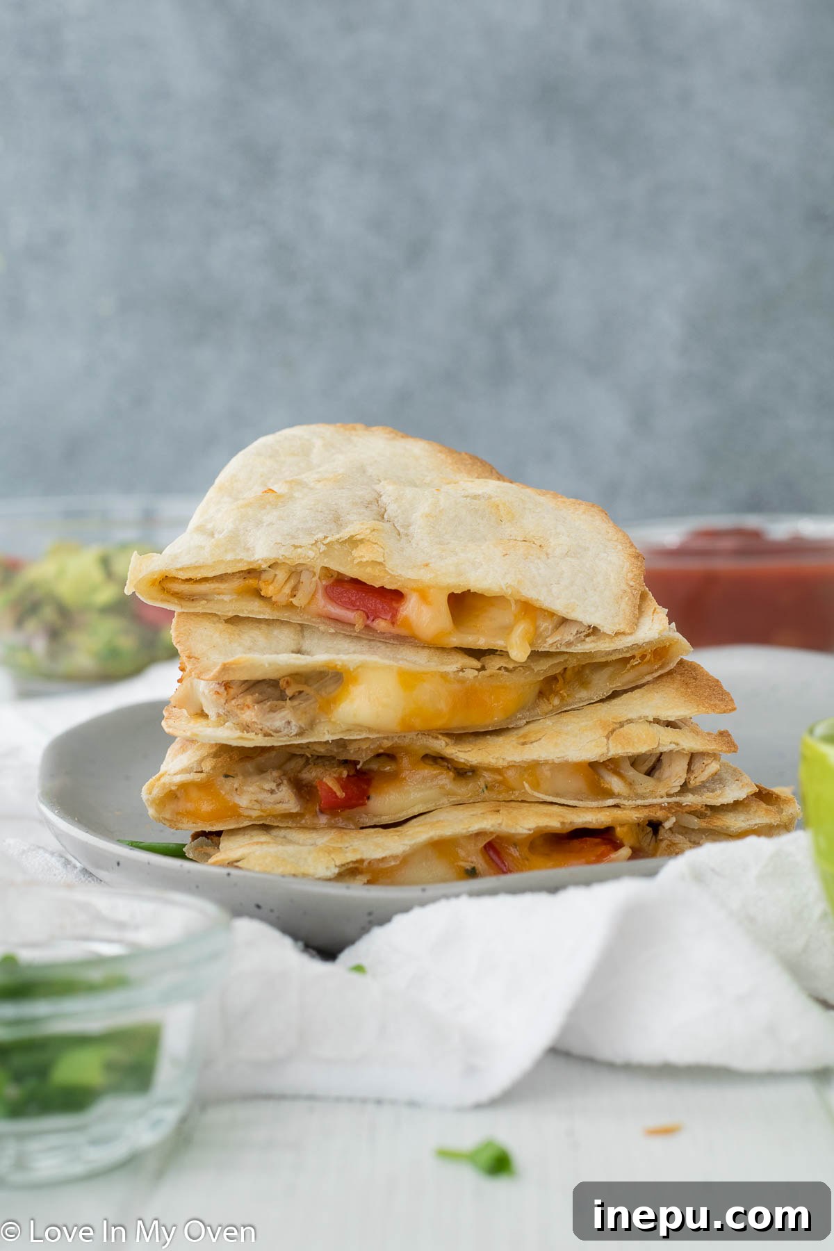air fryer turkey quesadillas