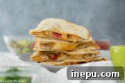 air fryer turkey quesadillas