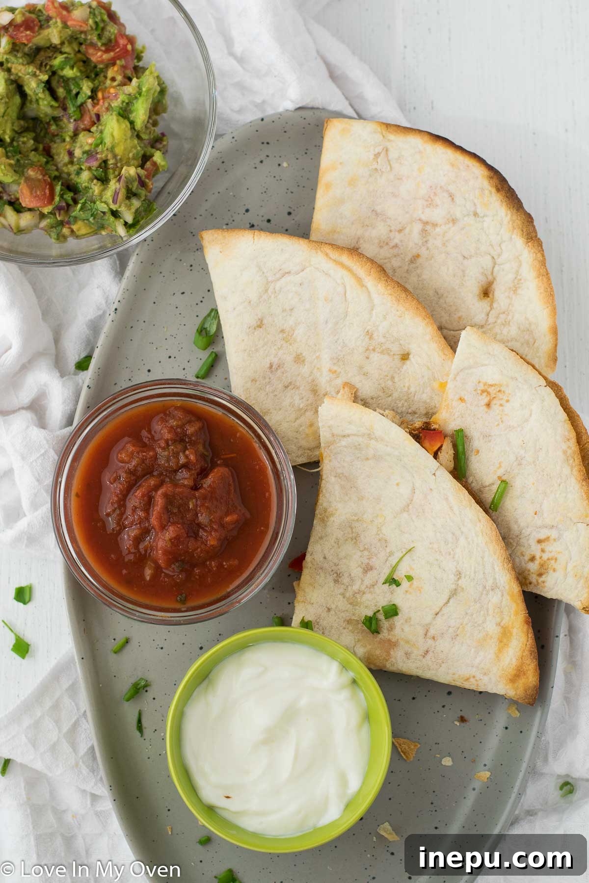 air fryer turkey quesadillas