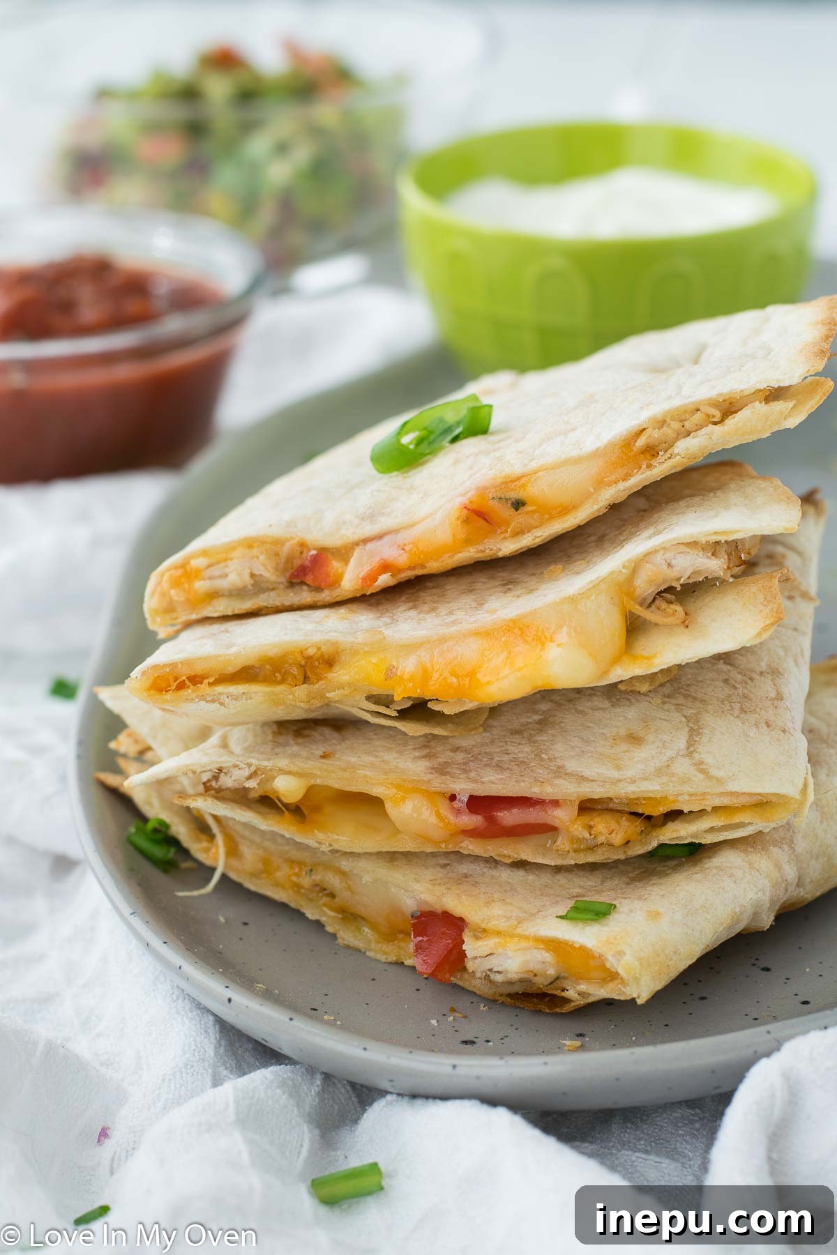 air fryer turkey quesadillas