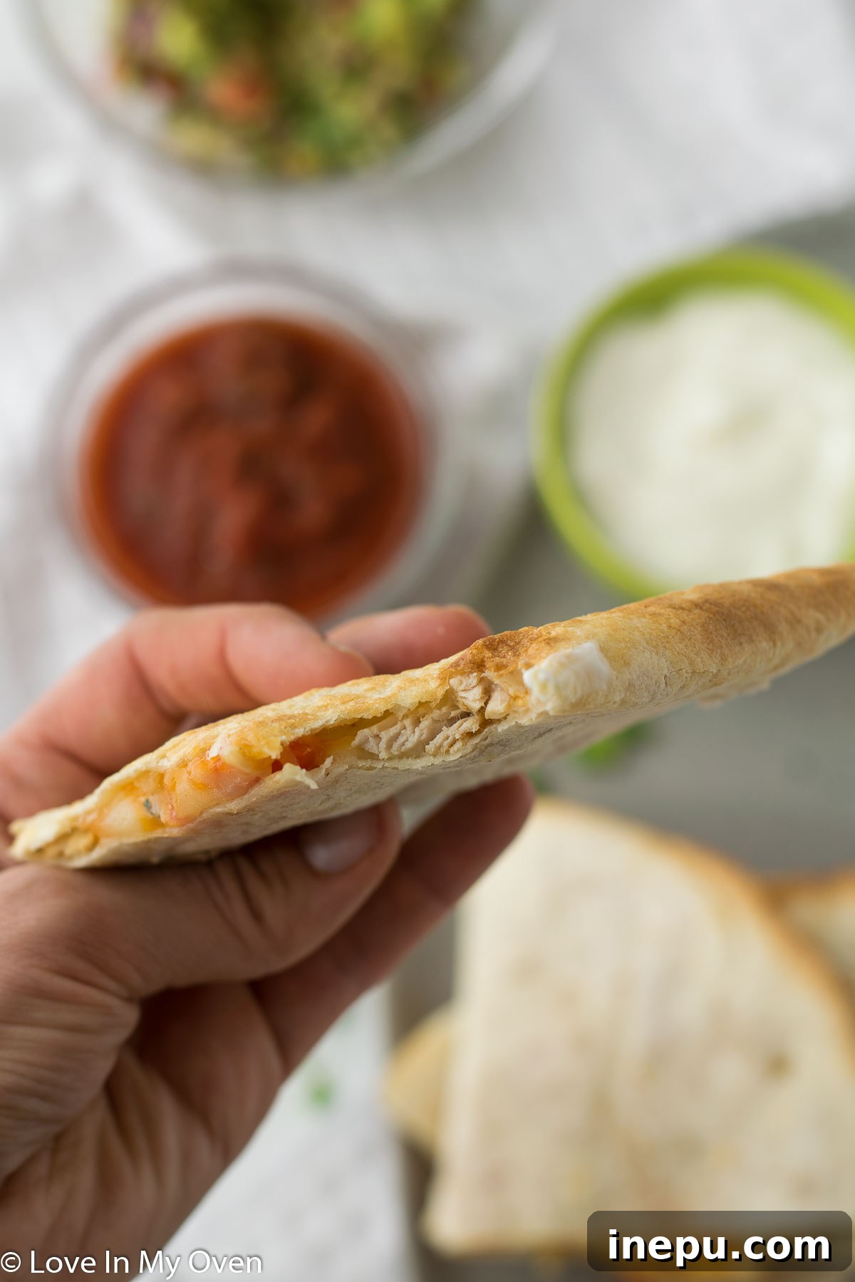 air fryer turkey quesadillas