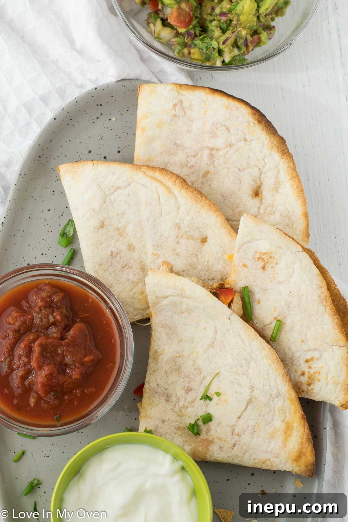 air fryer turkey quesadillas