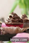 Tuxedo Cupcakes with elegant two-toned frosting