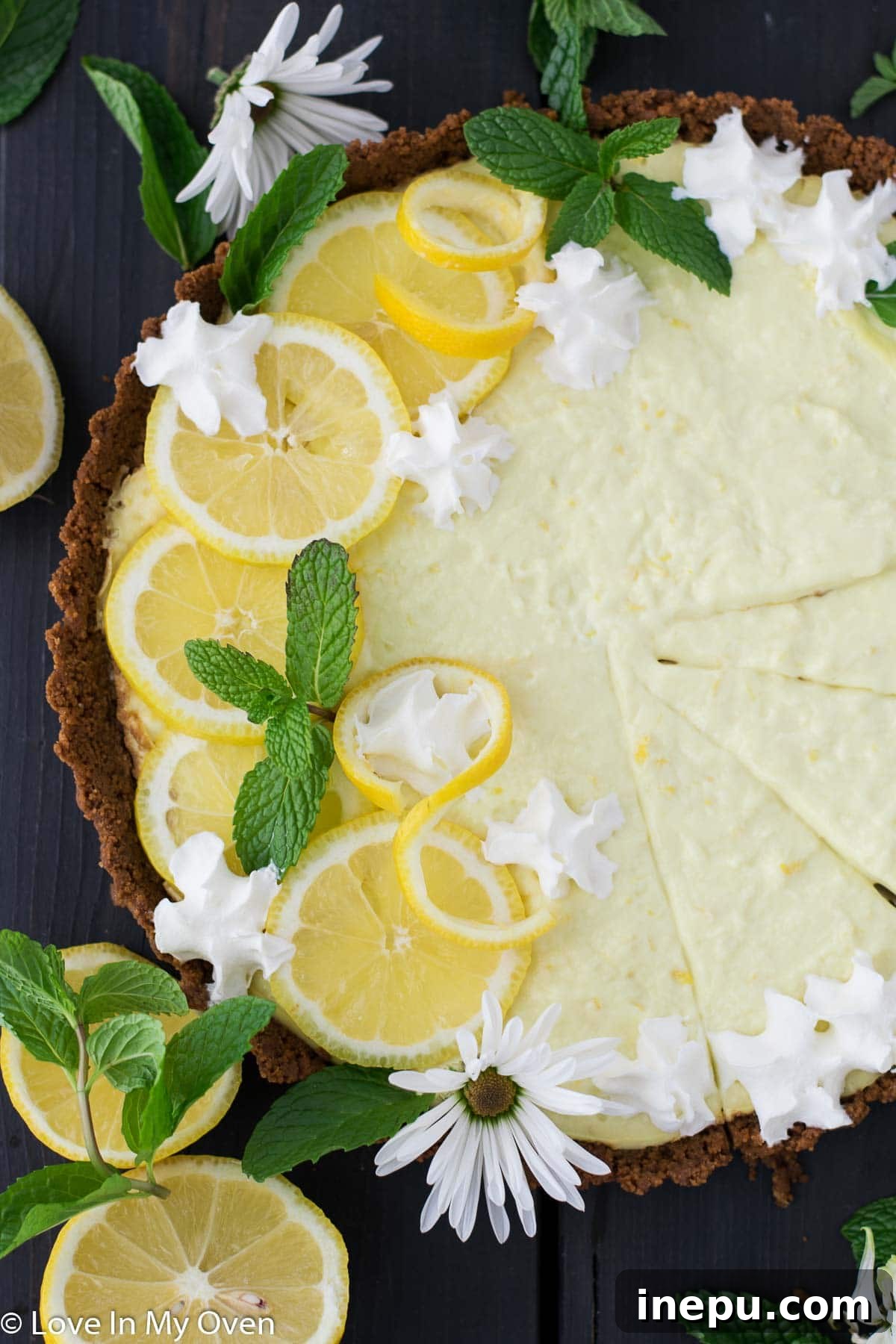 vegan lemon curd tart