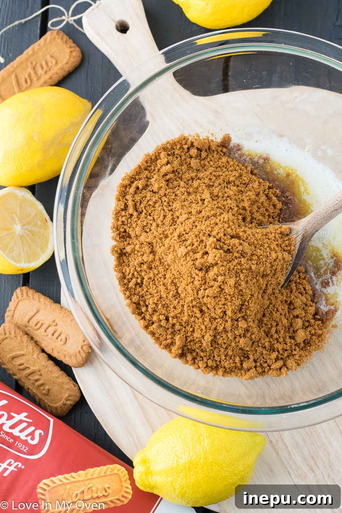 vegan lemon curd tart preparation