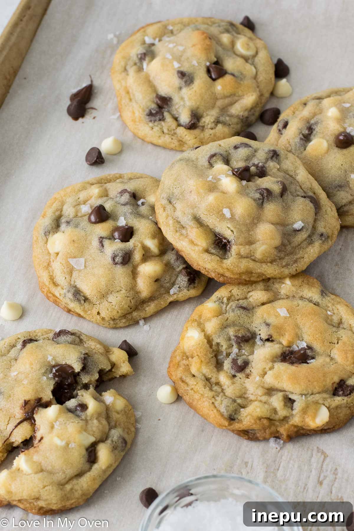 Giant Chocolate Chunk Cookies 9 stack of jumbo chocolate chip cookies