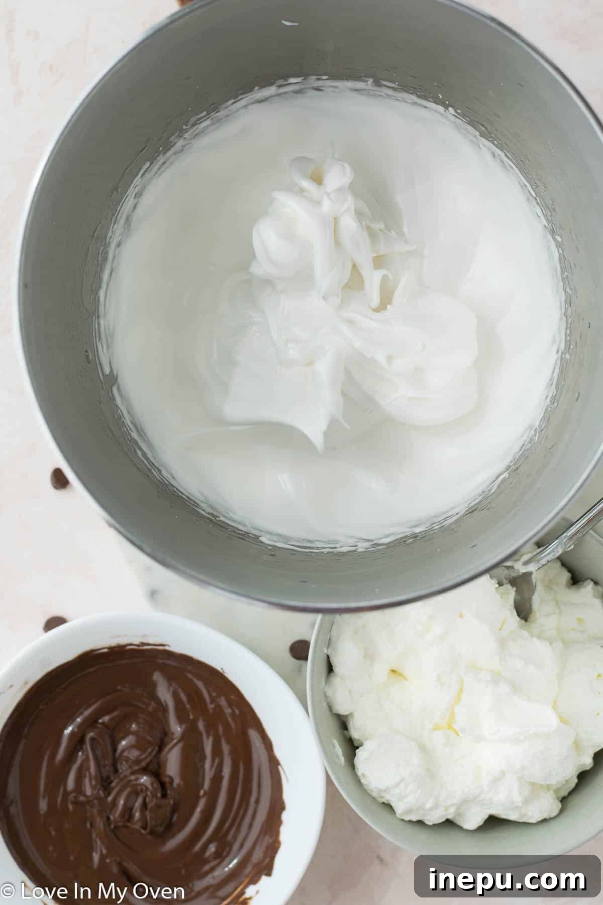 Velvet Chocolate Dream 4 folding meringue and whipped cream