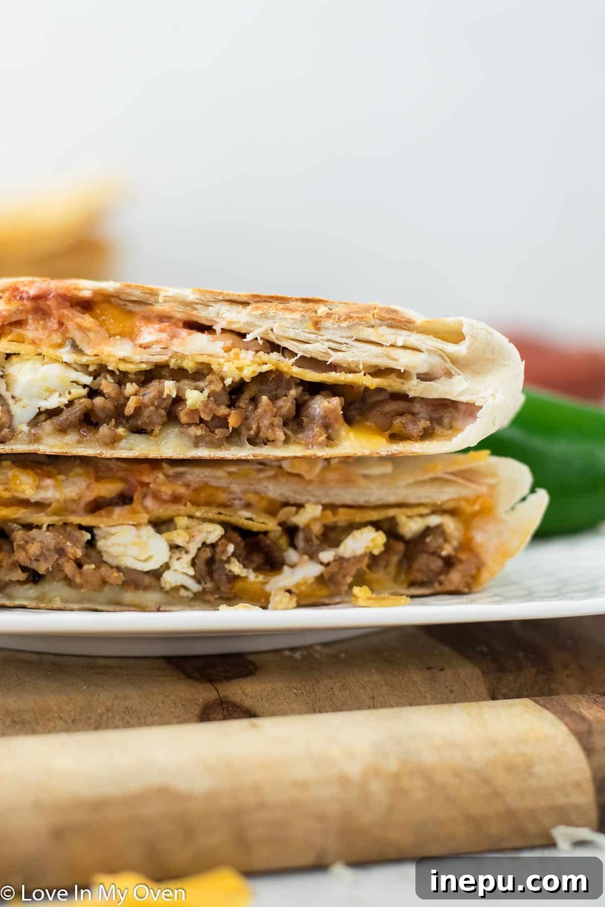 Sunrise Crunchwrap 2 Breakfast Crunch Wrap with spicy chorizo and eggs
