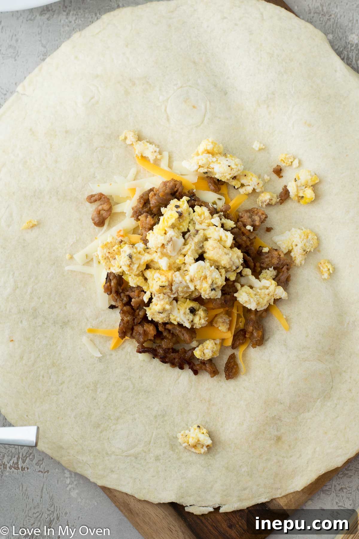 Sunrise Crunchwrap 5 Adding tostada to breakfast crunch wrap