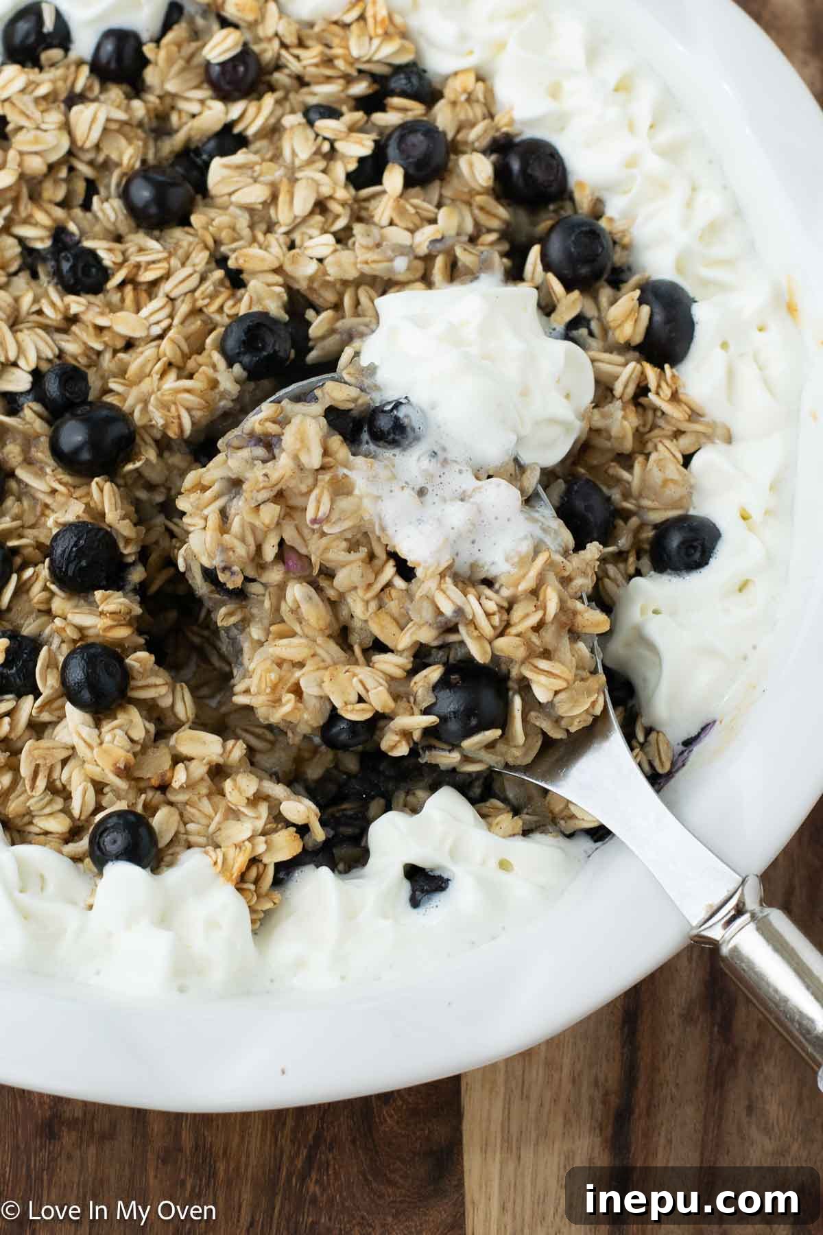 Blueberry Oatmeal Bake 2 blueberry baked oatmeal