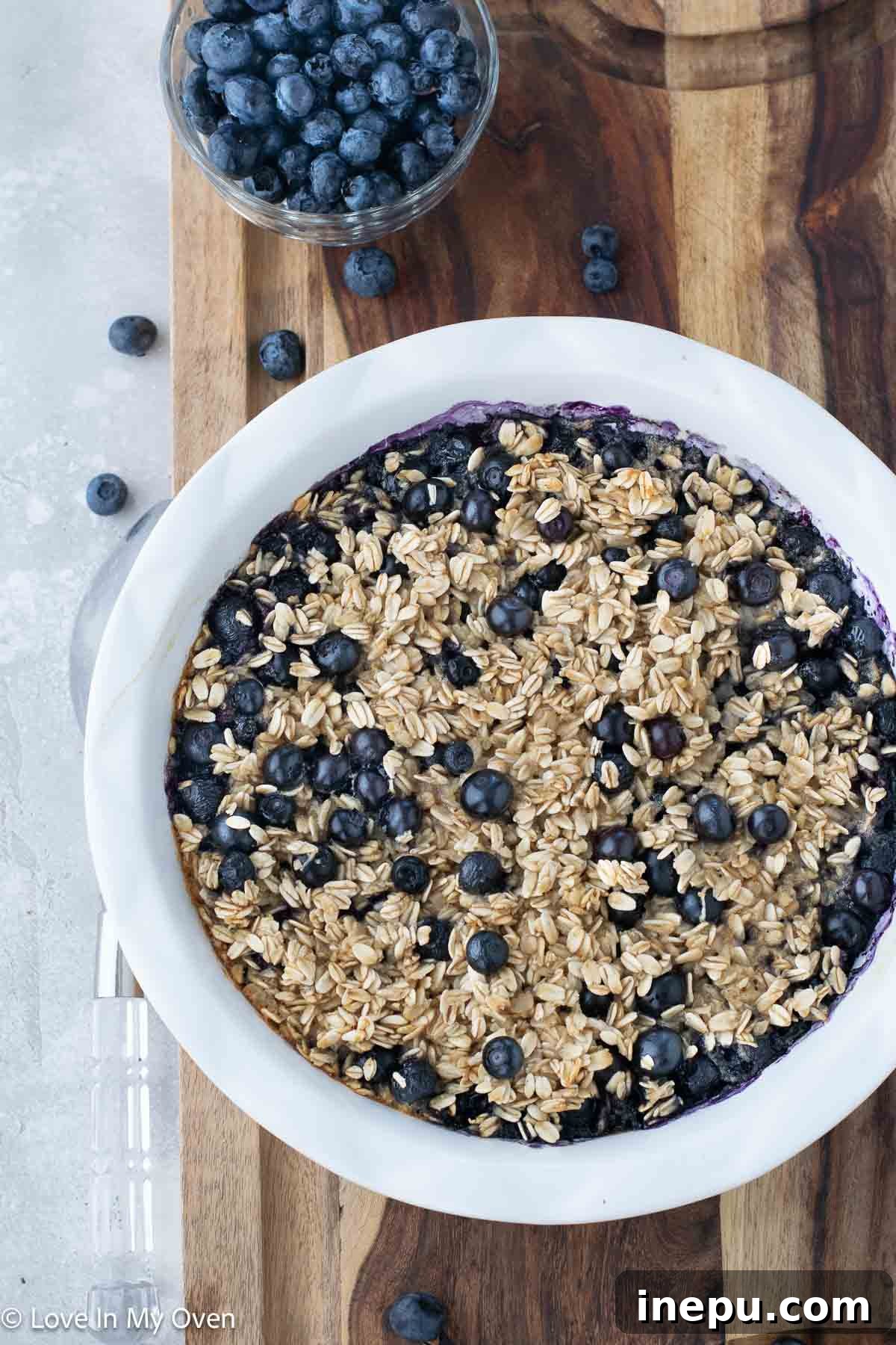 Blueberry Oatmeal Bake 5 Slice of blueberry baked oatmeal