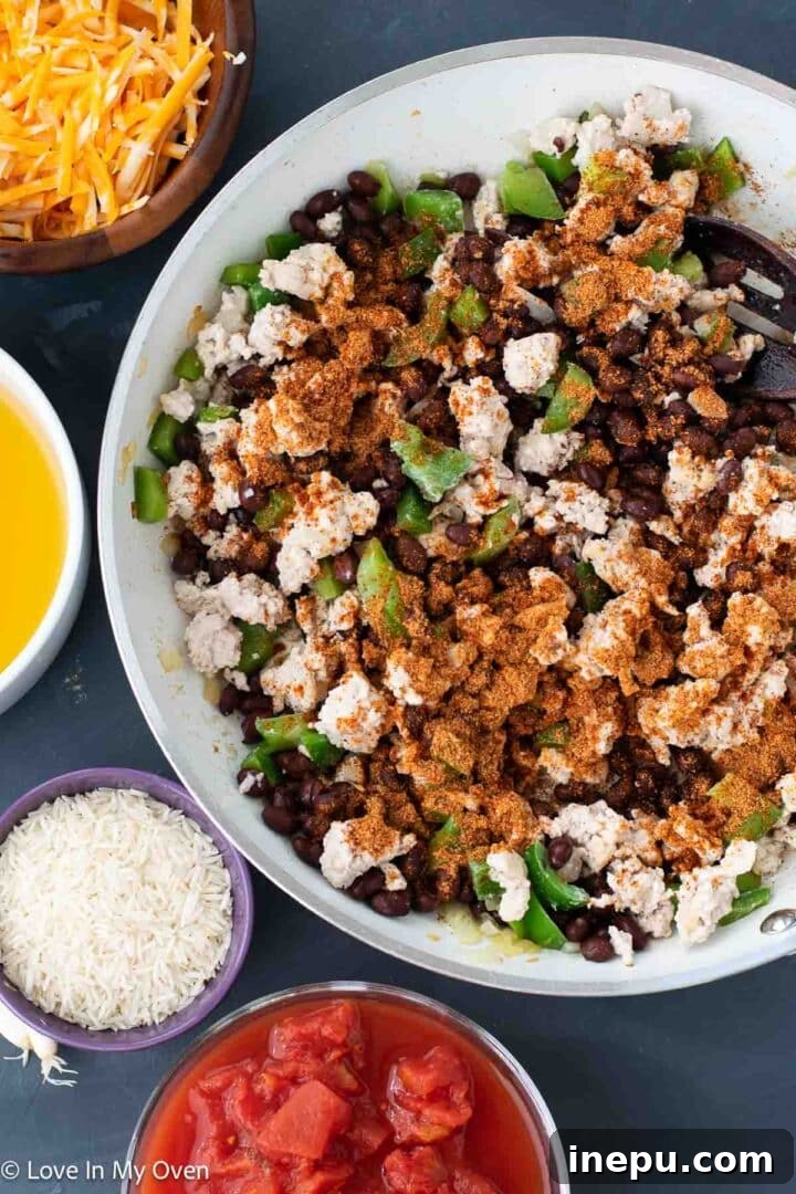 Skillet Turkey Burrito Bowls 4 img 26254 3