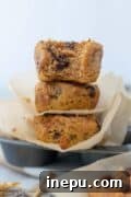 Almond Flour Pumpkin Muffins with chocolate chips, ready to eat.