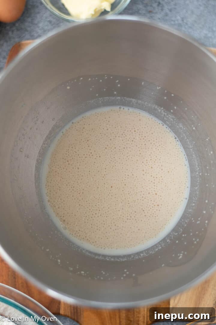 warming milk for yeast activation