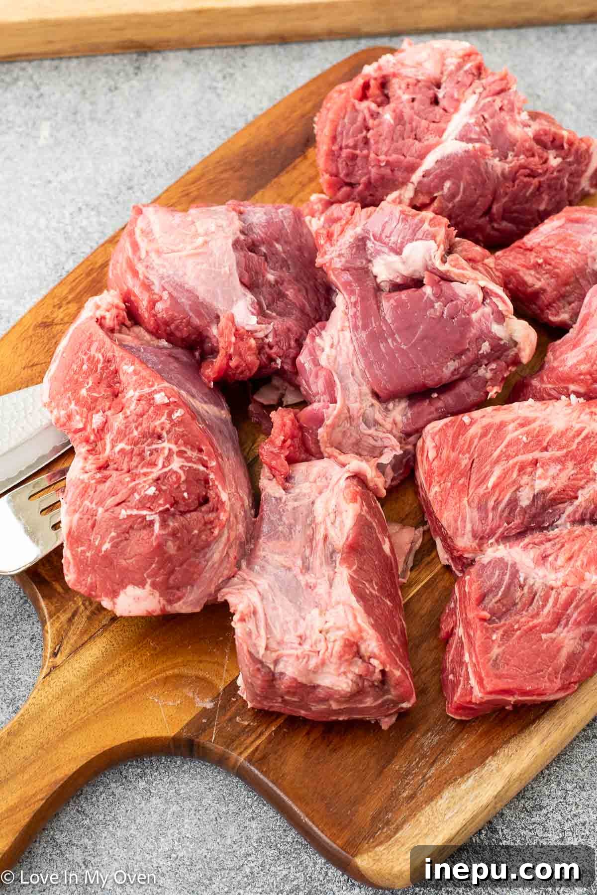Massaman Beef Curry 4 Searing beef chunks in a Dutch oven until golden brown