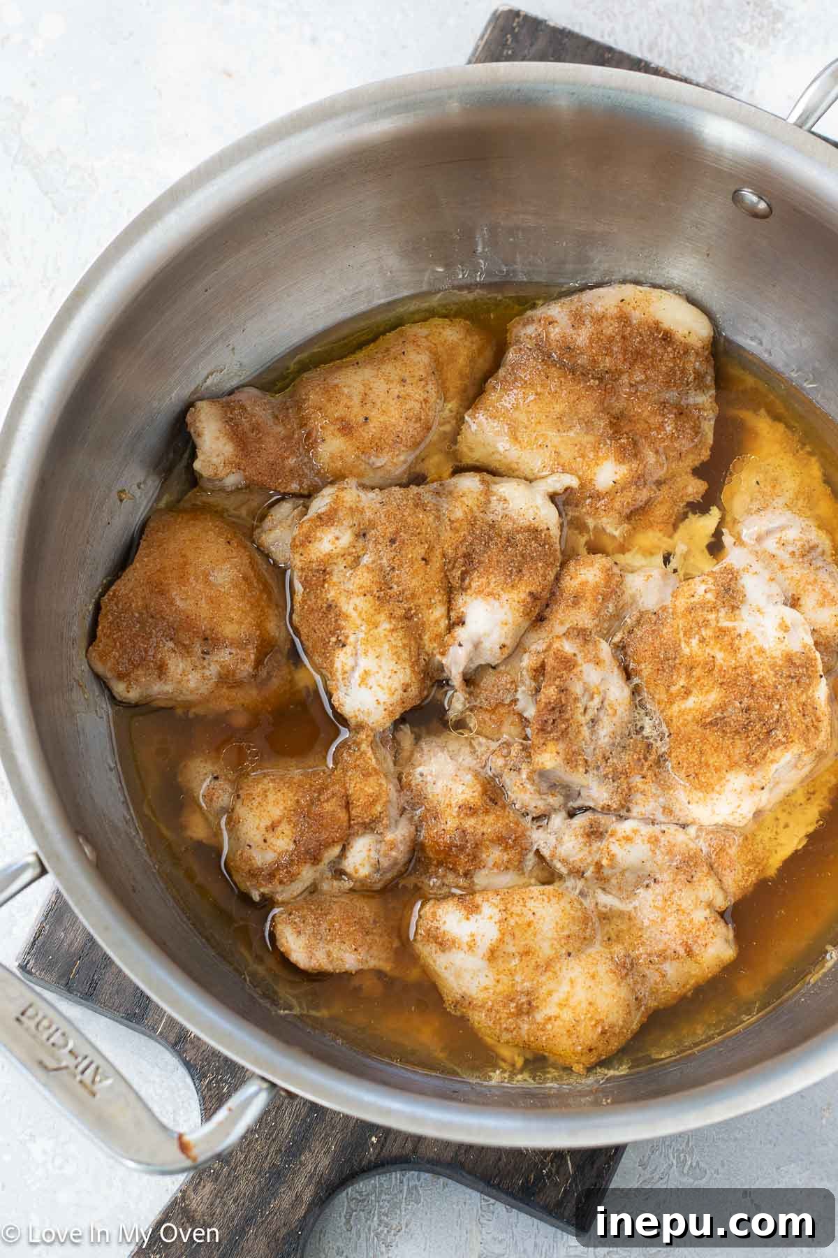 Close-up of shredded chicken