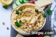 Roasted Garlic Hummus recipe card image