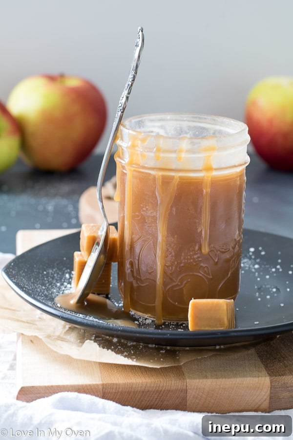 Best homemade salted caramel sauce, rich and golden