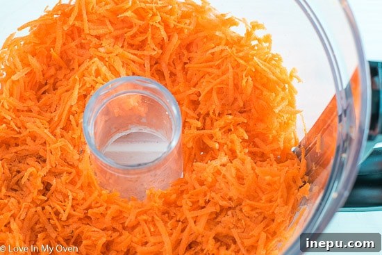 Sun-Kissed Carrot Indulgence 5 Freshly shredded carrots for the cake